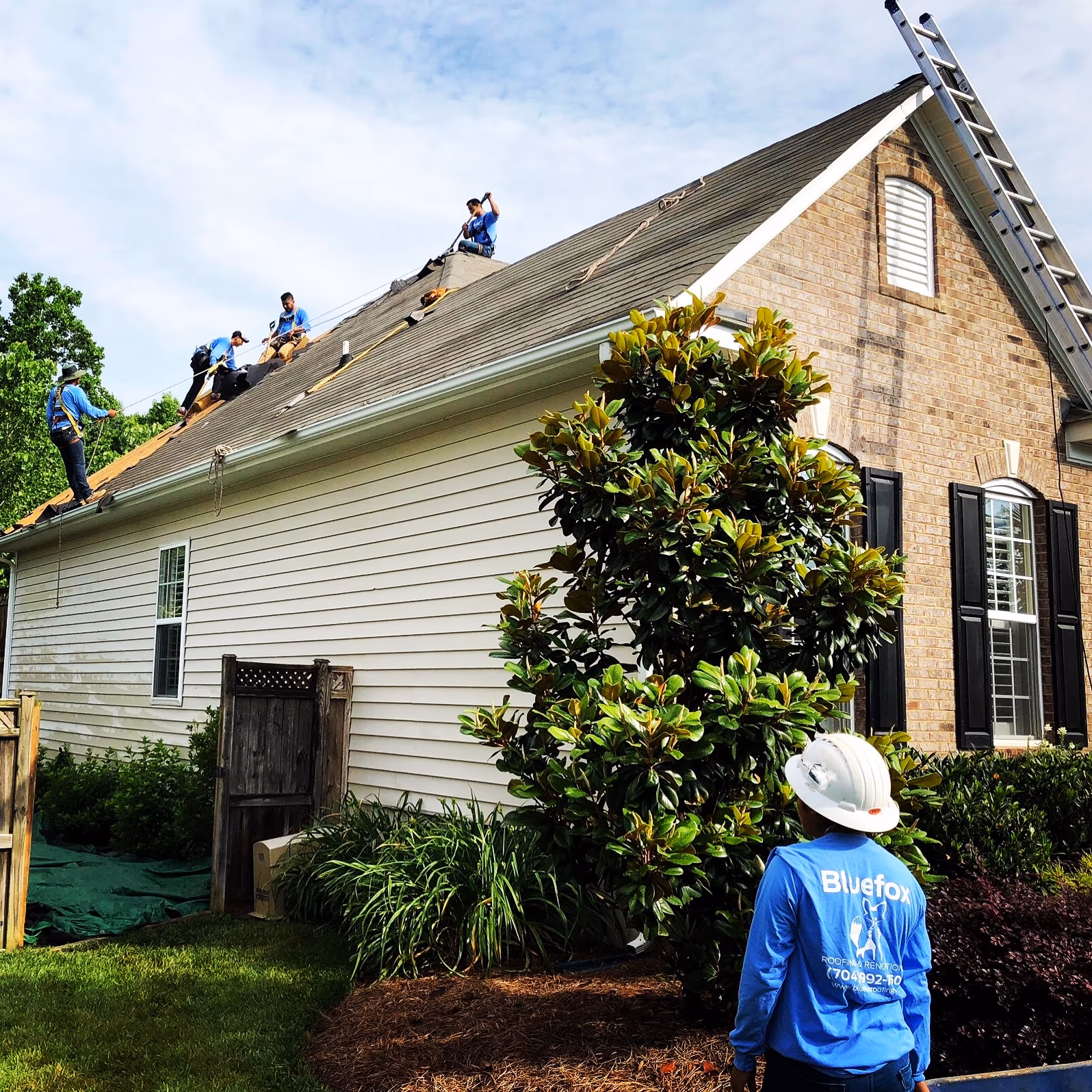 Blue Fox Roofing working in Rock Hill, SC